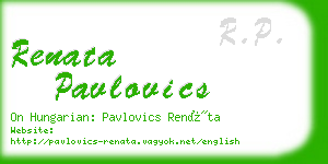 renata pavlovics business card